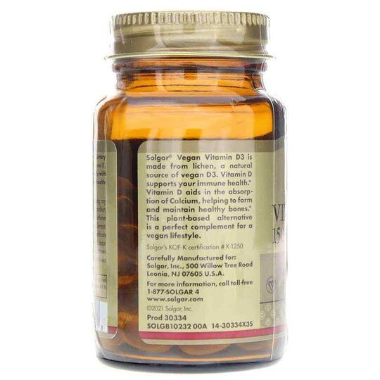 Vegan Vitamin D3 150 Mcg 6,000 IU, SLG